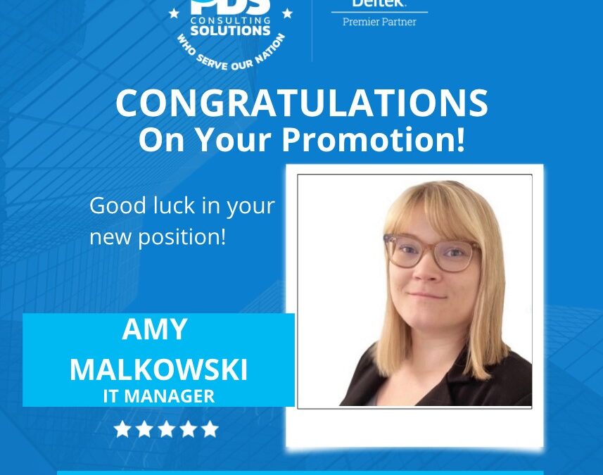 Congratulations To Amy Malkowski on Her Promotion!